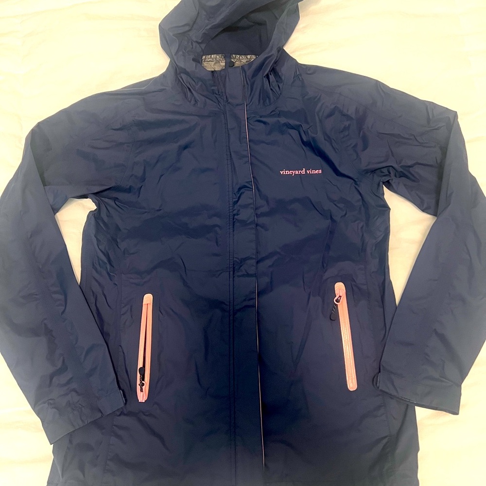 Vineyard vines wind rain blue jacket size S